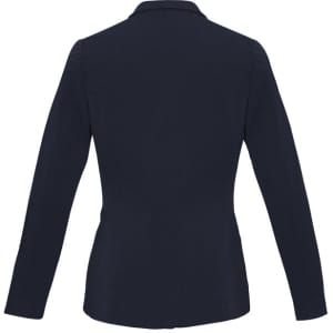A women's Bianca jacket in navy, featuring a fitted design and long sleeves, with a logo on the back.