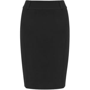 A black women's Loren skirt with a fitted silhouette and waistband, featuring no visible branding.