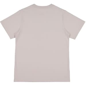 A short sleeve women's tee in a light beige colour, featuring a plain back and a logo on the tag.