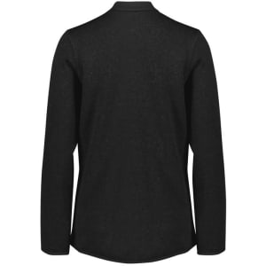 A black women's jumper featuring a zip front and long sleeves, designed as a casual style.