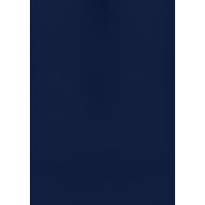 A plain navy short sleeve shirt for women, featuring a subtle logo.
