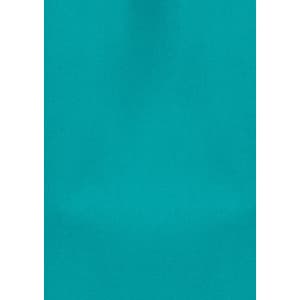 A plain tunic in a vibrant teal colour, featuring a simple design with a logo.