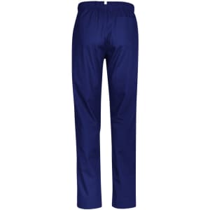 Unisex Hartwell reversible scrub pants in navy, featuring an elastic waistband and a single back pocket.