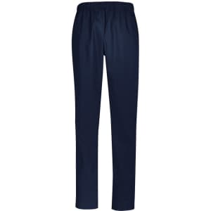 Unisex Hartwell reversible scrub pants in navy, featuring an elastic waistband and a sleek, straight-leg design.