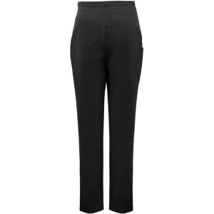 Black women's maternity scrub pant featuring a smooth waistband and side pockets at the back. Simple and functional design.
