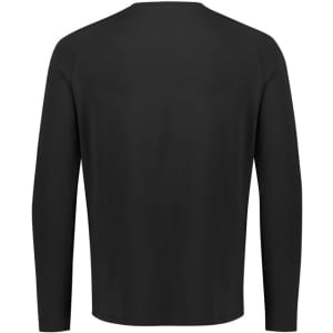 A black men's performance long sleeve tee with a simple design and no visible branding.