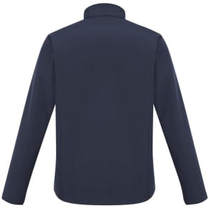 A navy jacket designed for kids, featuring a simple, classic style and a collar at the neckline.