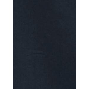 A dark navy blue women's short sleeve button-up shirt, featuring a subtle texture and a logo.