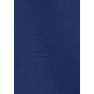 A dark navy women's button-up short sleeve shirt with a smooth fabric finish and a logo.
