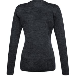 A dark grey women's Milano pullover jumper, featuring long sleeves and a fitted design.