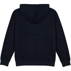 A women's everyday hoodie in dark navy, featuring a hood and a simple, minimalist design.