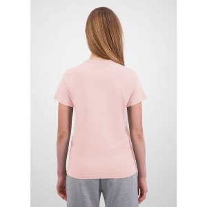 A light pink women's short sleeve tee displayed from the back, featuring a plain design and no visible logos.