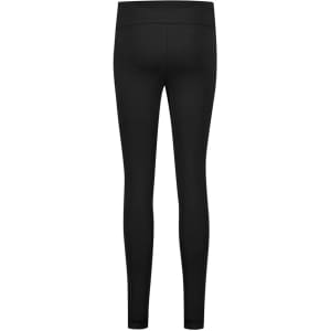Black high-rise pull-on leggings with a sleek design, featuring a smooth waistband and fitted silhouette.