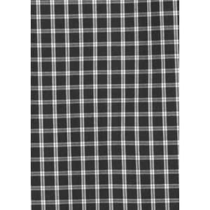 A black and white checkered fabric pattern suitable for a button-up shirt. It features a consistent grid design.