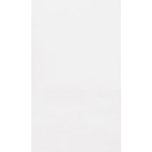 A plain white women's button-up shirt with 3/4 sleeves, featuring a logo.