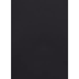 A plain black long sleeve button-up shirt with a slim fit design and a logo on the label.