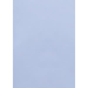 A plain light blue long sleeve button-up shirt with a logo on the chest pocket.