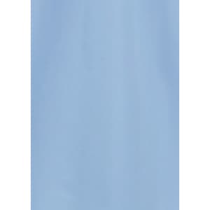 A light blue women's 3/4 sleeve button-up shirt featuring a logo.