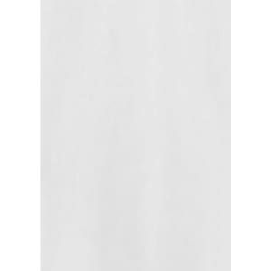 A white women's 3/4 sleeve button-up shirt, featuring a simple design and a logo.