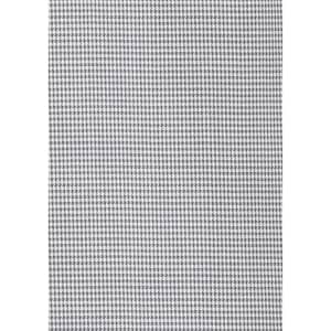 A textured fabric in a black and white houndstooth pattern, showcasing a classic design.