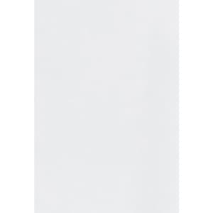 A white long sleeve button-up shirt with a branding logo. The fabric appears smooth and lightweight.