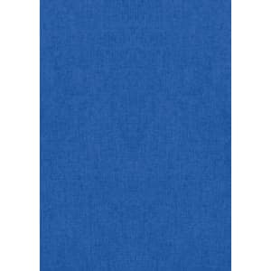 A blue button-up shirt made of a textured fabric, featuring a logo on the chest area.