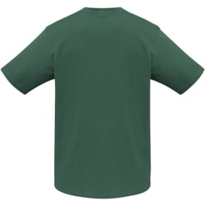 A short-sleeve tee in a deep green colour, featuring a plain back with a casual fit.