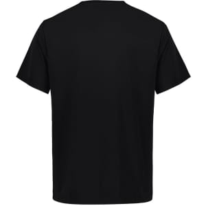 A black short sleeve tee with a simple design and no visible logos on the back.