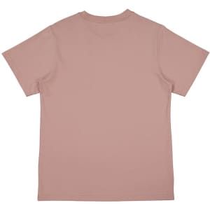 A women's short sleeve tee in a muted pink colour, featuring a plain back design and no visible logos.