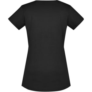 A black Women's Streetworx Tee featuring a simple design and a logo on the back.