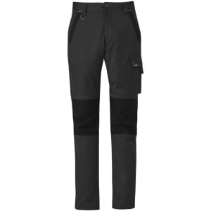 A pair of Men's Streetworx Tough Pants in black, featuring multiple pockets and knee reinforcement.