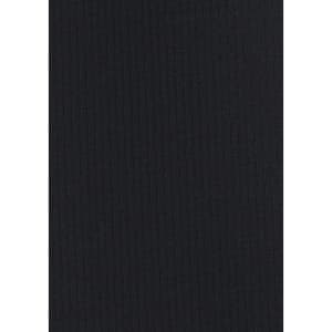 A long sleeve shirt in a solid black fabric with a ribbed texture. Features a logo on the chest area.