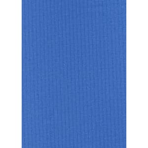 A textured blue fabric showcasing a smooth, consistent surface, ideal for casual button-up shirts.
