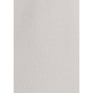 A textured white fabric displaying a ribbed pattern, suitable for women's long sleeve shirts.