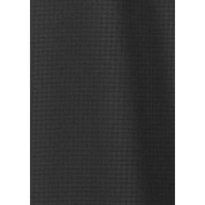 A textured fabric in black, suitable for a women's outdoor short sleeve shirt. Features a subtle grid pattern.