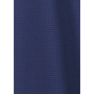 A textured fabric in a deep navy blue colour, suitable for a women's outdoor short sleeve shirt.