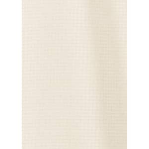 A light cream short sleeve shirt with a textured pattern and a logo.