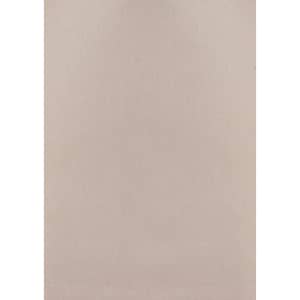 A plain, light beige fabric suited for women's lightweight short sleeve work shirts, featuring a logo.
