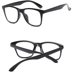 A pair of black Polaroid sunglasses displayed from different angles, featuring a sleek design and a logo.