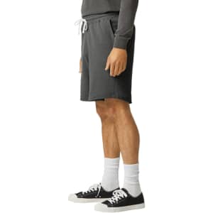 Comfort Colors Lightweight Sweatshorts in dark grey, featuring an elastic waistband and side pockets.