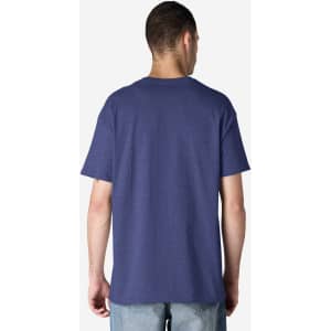 A back view of a Gildan Ultra Cotton adult T-shirt in navy blue, featuring short sleeves and a plain design.