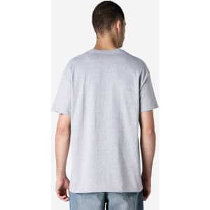 A grey Gildan Ultra Cotton adult t-shirt displayed from the back, featuring a casual style and short sleeves.