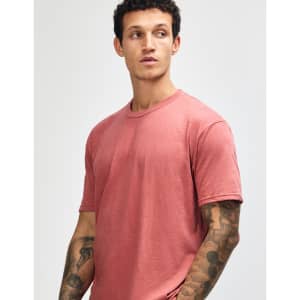 A unisex short sleeve T-shirt in a terracotta colour, featuring a relaxed fit and no visible branding.