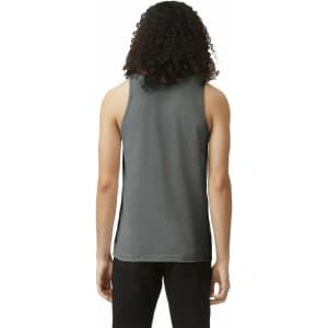 A unisex fine jersey tank in a grey colour, featuring a plain back view with no visible branding.