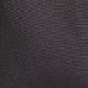 A pair of black slacks with a textured fabric, featuring a branding logo.