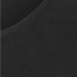A close-up view of a black fabric with a smooth texture, featuring shirred detailing at the cuffs.