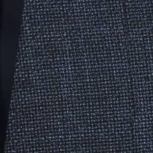 A textured fabric in dark grey with a subtle pattern, featuring a black edge. Includes a branding logo.