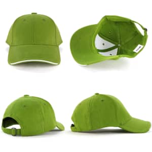 A green Navigator Cap featuring a structured design and a branded logo, displayed from multiple angles.