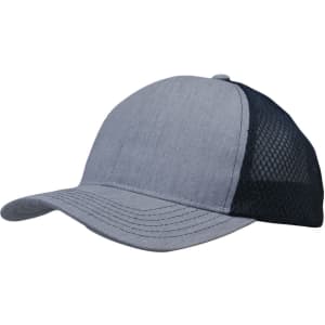 A light grey cap with a honeycomb mesh back, featuring a curved brim and a subtle design. It has a logo on the side.