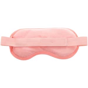 A gel bead cooling eye mask in soft pink, featuring an elastic strap for a secure fit.